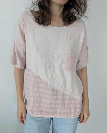 Shirt pink Grösse L  Leinenmix Made in Italy