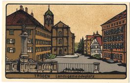 Trogen Landsgemeindeplatz Künstlerkarte