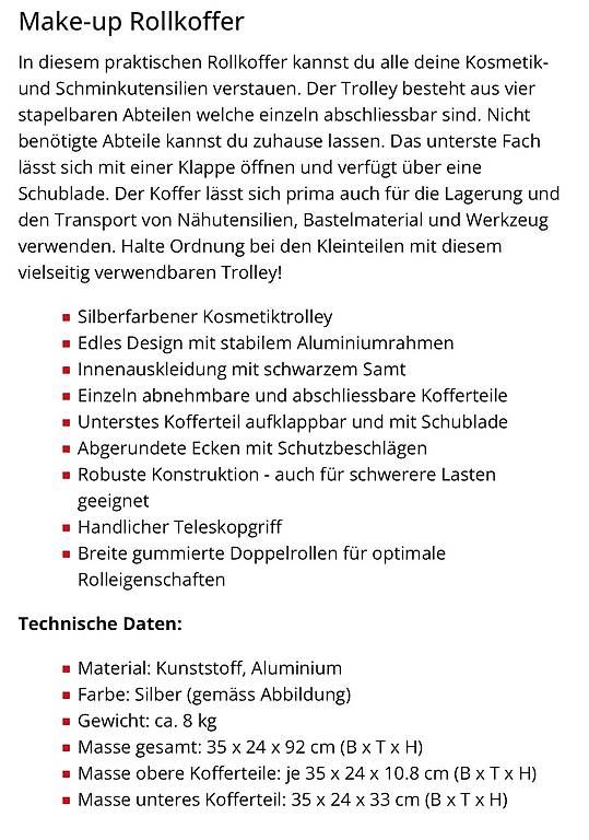 Valises de voyage: Kosmetikkoffer gebraucht – D'occasion à Thun par danceT 1
