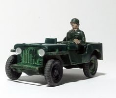 Willys Militär Jeep Siku Plastik (5,5 cm lang)