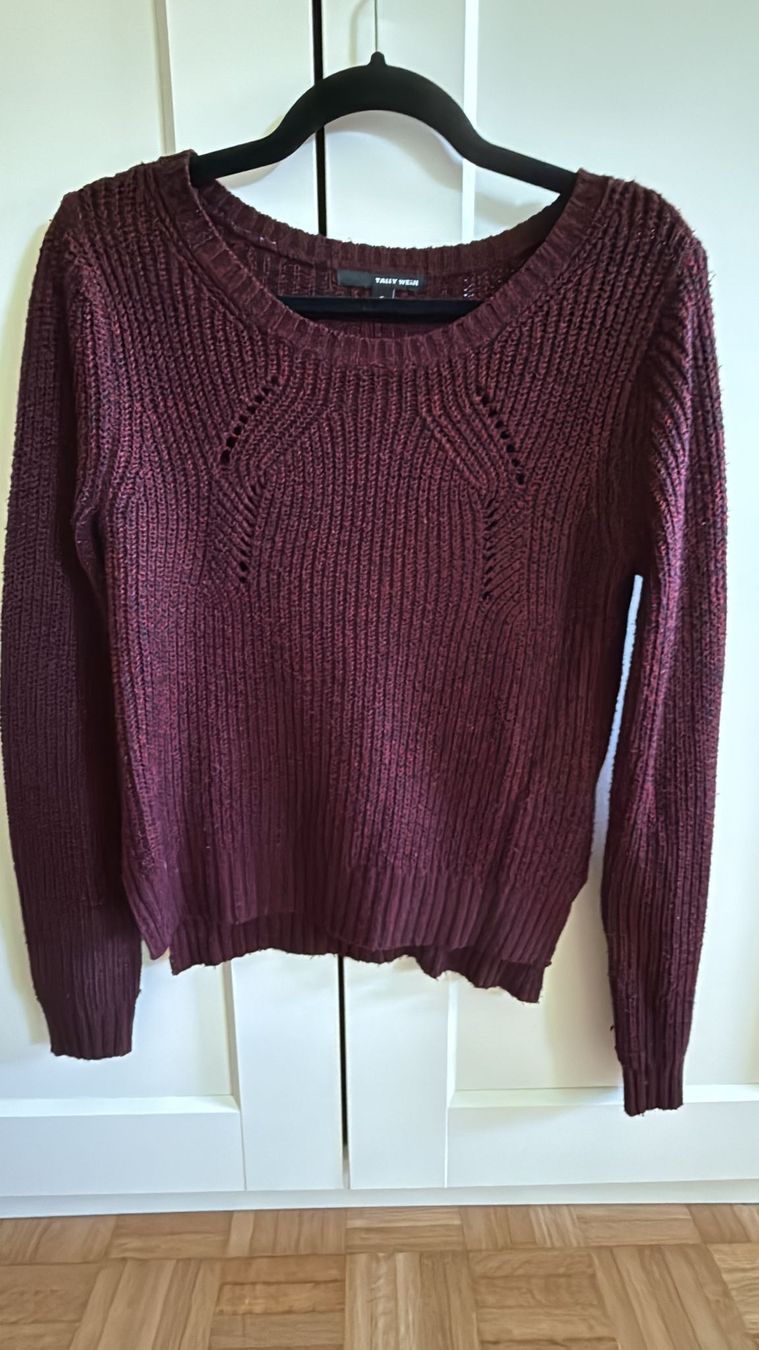 Maglioni & Felpe: Dunkelroter Strickpullover von Tally Weijl. gr S – Usato da sissach venduto da maa_57j5
