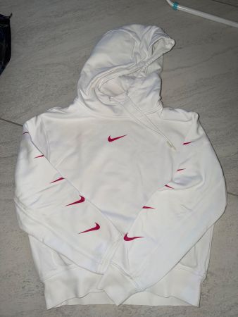 Nike Hoodie, weiss mit Logos, Grösse S