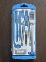 Neues, blaues Zirkel-Set f. Schule/Studium - Komplett!