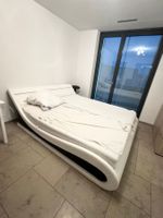 Doppelbett 2x90x200cm; elegantes weißes Design + Lattenroste