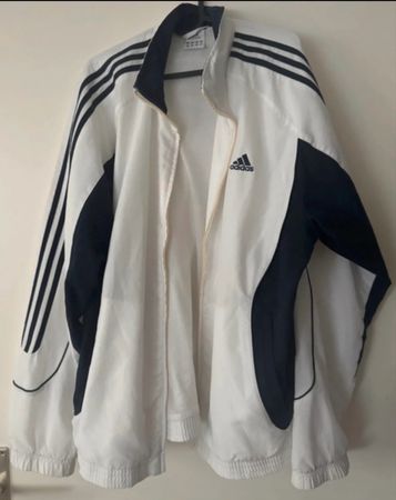 Adidas Trackjacket weiss blau L