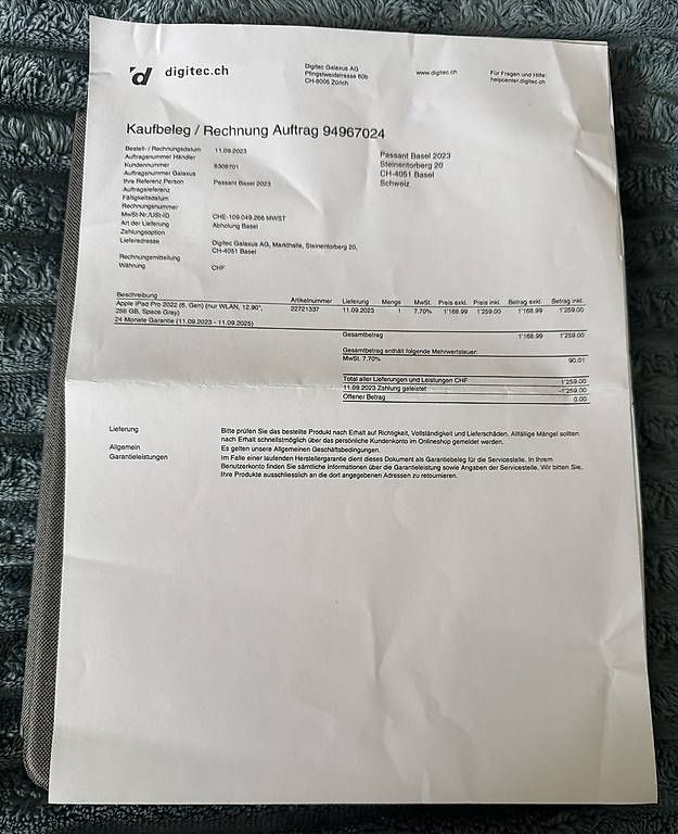 Tablet PC: iPad Pro 12.9 (6th Generation)256GB – Usato da rheinfelden venduto da ant_w9dw 4