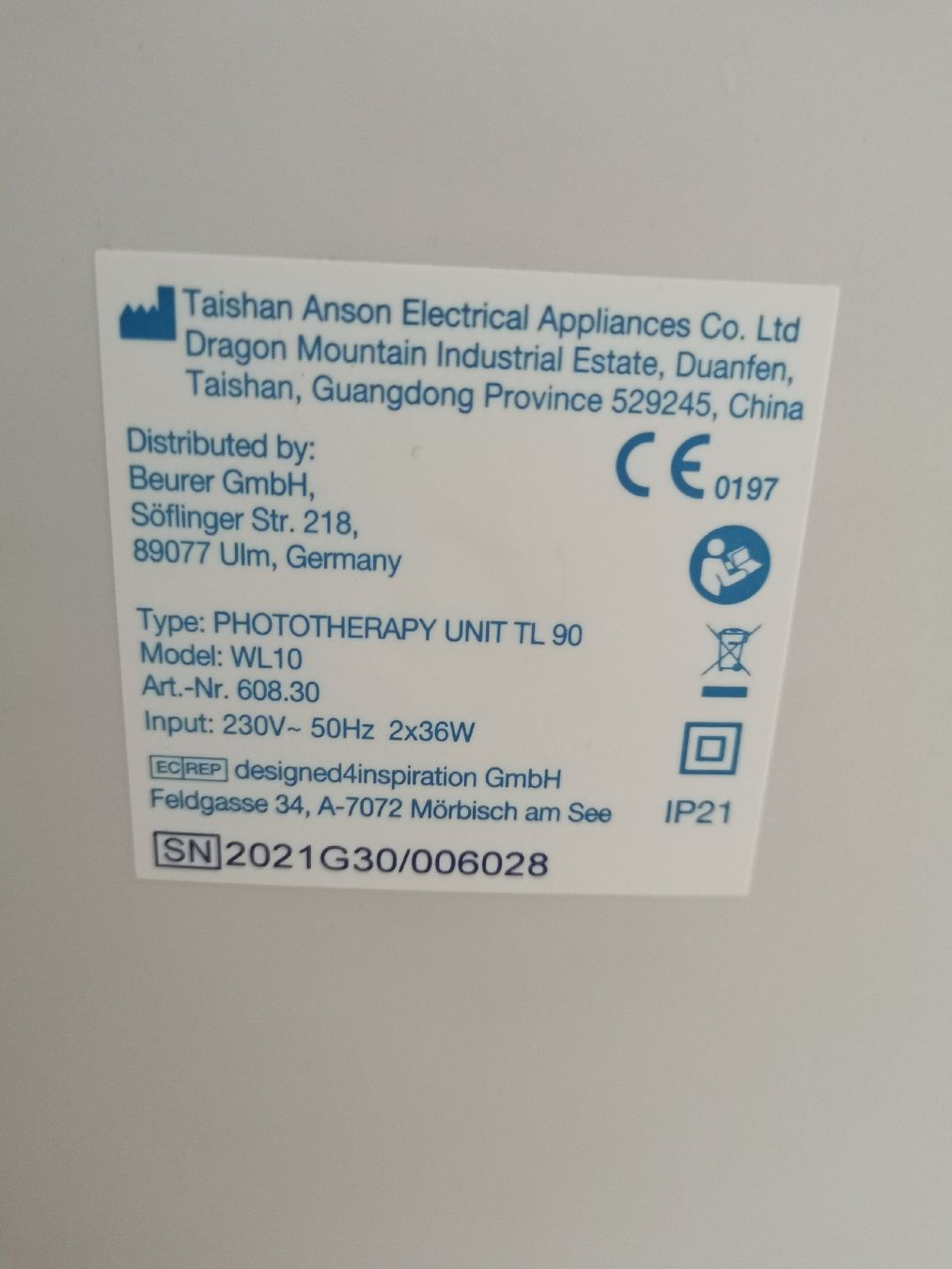 Beurer Lampade: Beurer Tageslichtlampe TL90 – Usato da Brislach venduto da ali_4rau 1