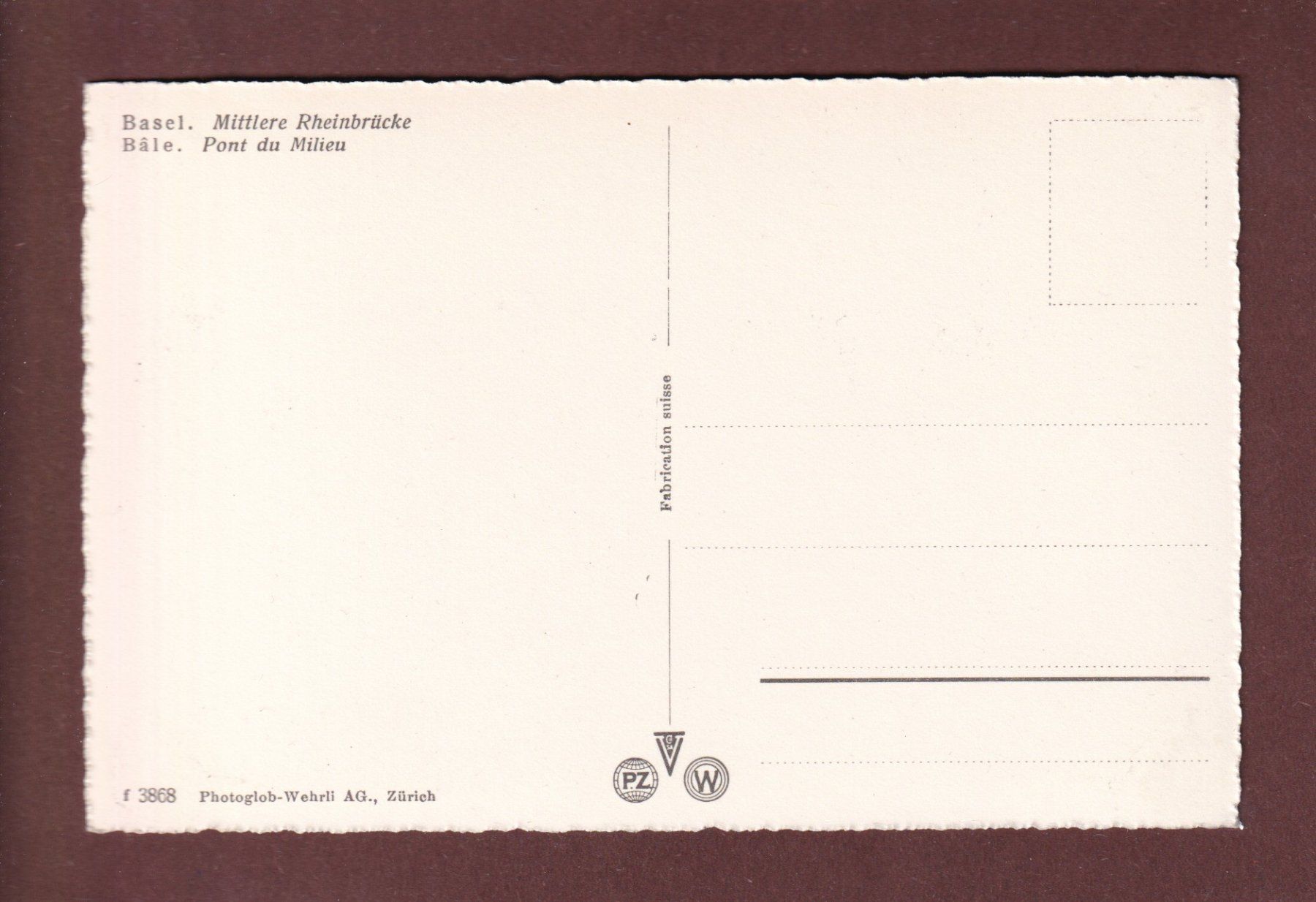 Cartoline postali: BASEL - Mittlere Rheinbrücke – Usato da Pully venduto da nicecards-shop 1