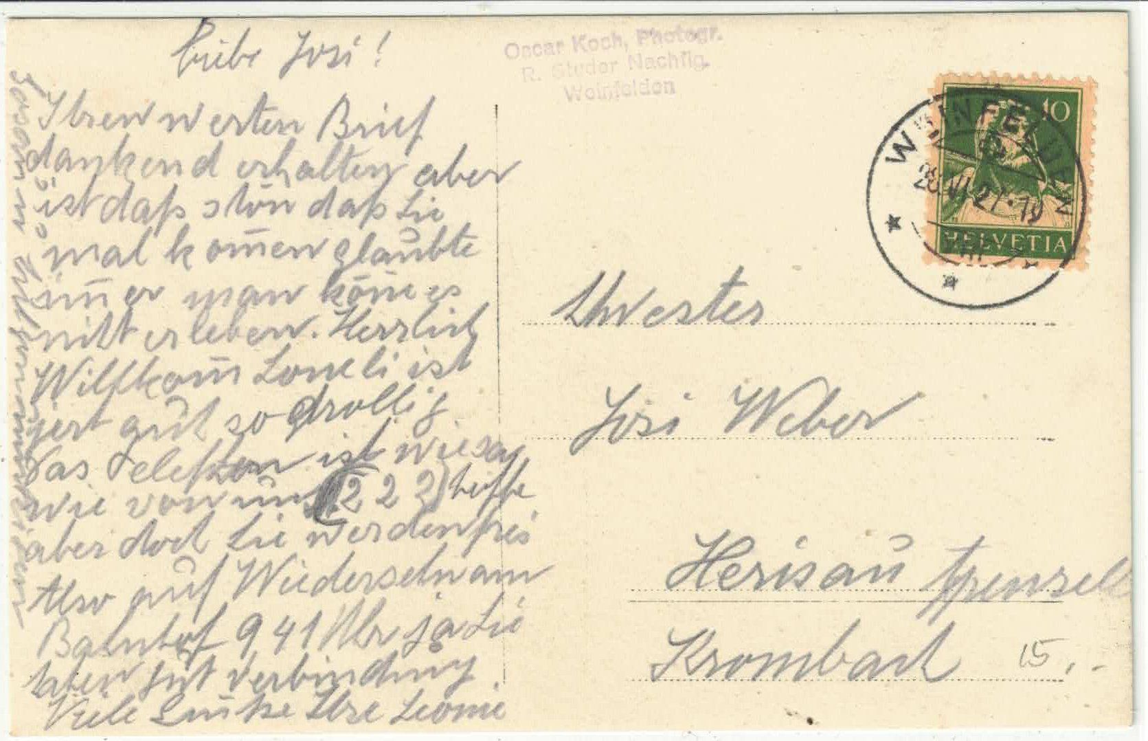Cartoline postali: Weinfelden - Bürgerheim - animee – Usato da Ettingen venduto da Kartenplanet 1