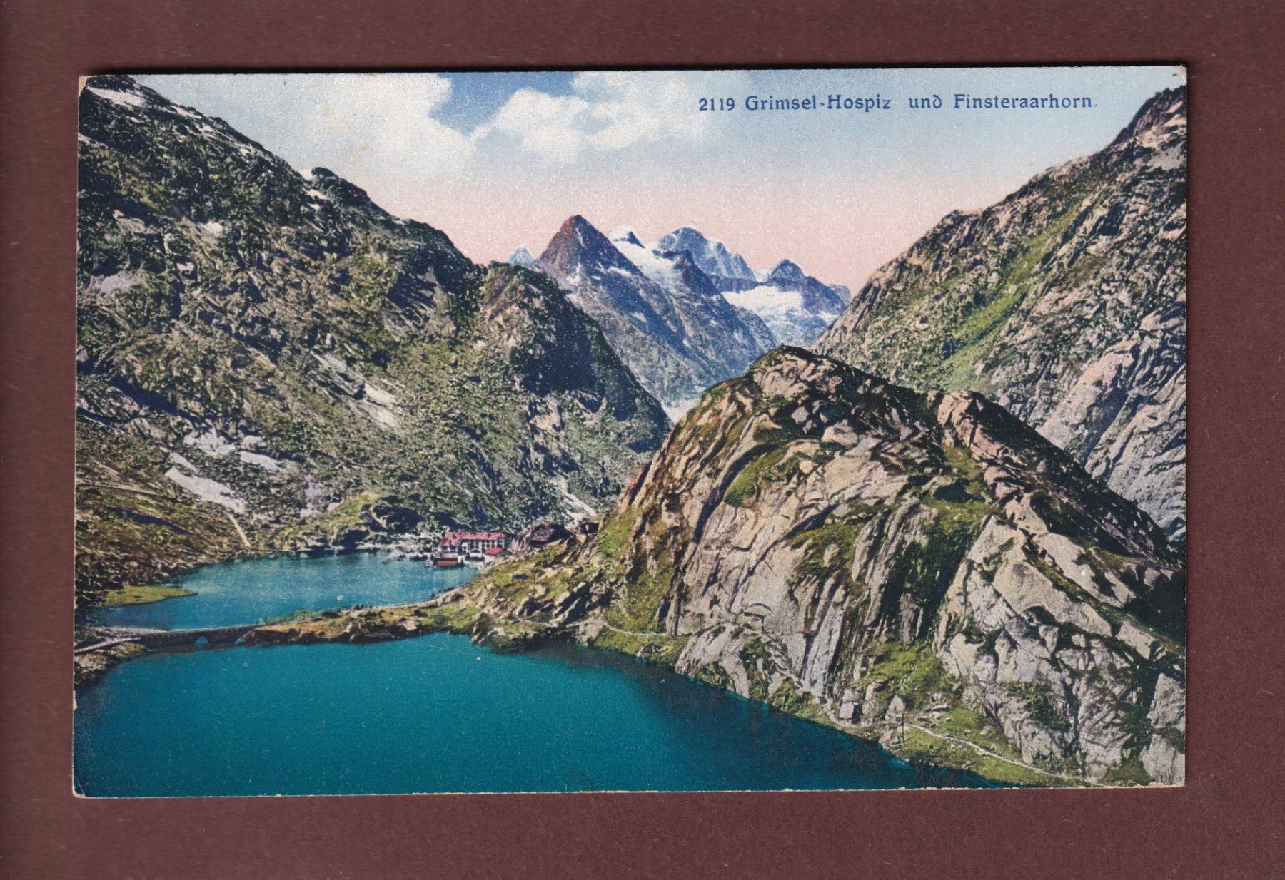 Ansichtskarten: GRIMSEL-HOSPIZ - Finsteraarhorn - 1924 – Gebraucht aus Pully von nicecards