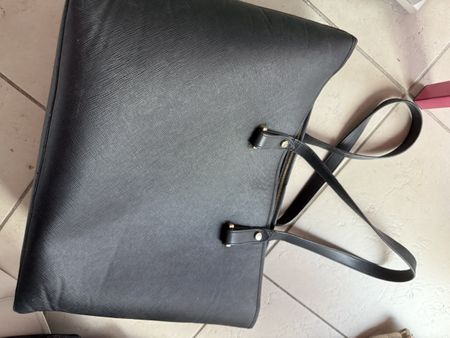 Damentasche Shopper schwarz Kunstleder gebraucht