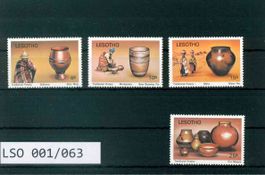 LESOTHO 4 BRIEFMARKEN TÖPFERWAREN