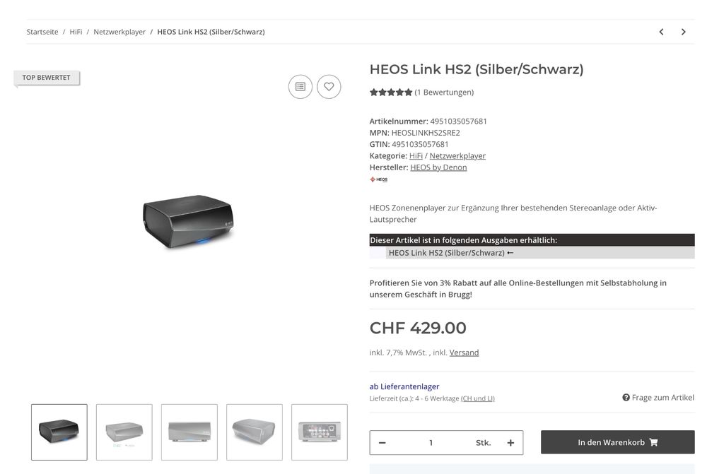 Denon Heos Link HS2 Silber Kaufen auf Ricardo
