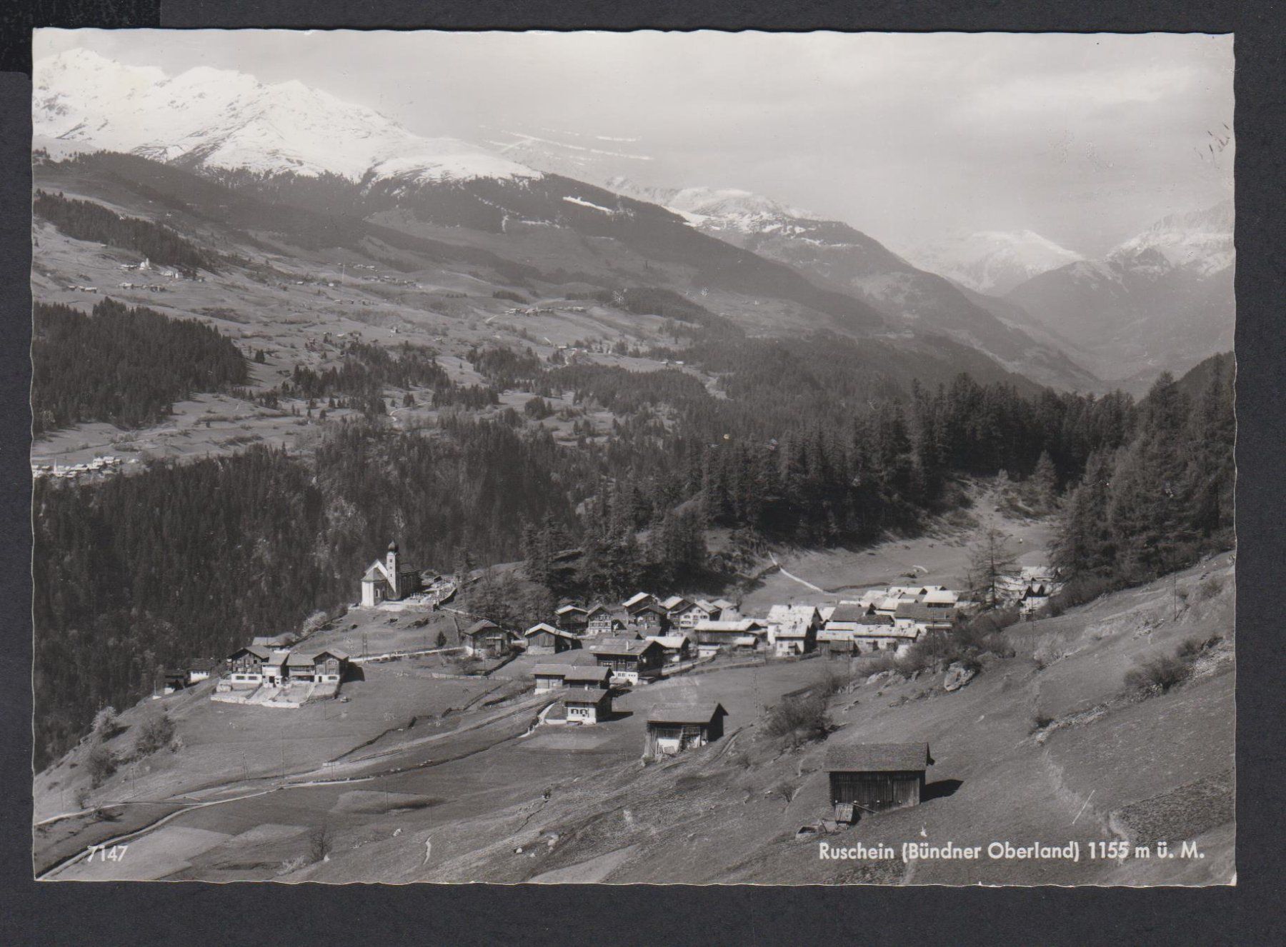 Ansichtskarten: Ruschein  GR   -   alte Ansichtskarte gest. 1963 – Gebraucht aus Vitznau von Ropaku