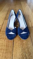 Escarpins Minelli ouverts en suède bleu marine