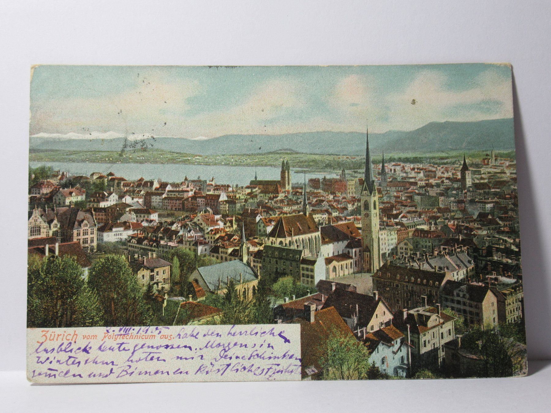 Cartoline postali: Zürich vom Polytechnikum aus  1905 – Usato da Grenchen venduto da Bluemchen1900