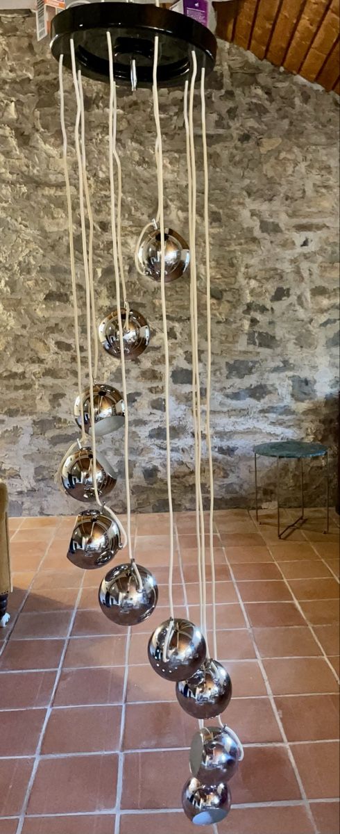 Lampadari & plafoniere: Vintage Kugeln Lampe Chrom Designklassiker – Usato da Zürich venduto da einkaufswagen 1