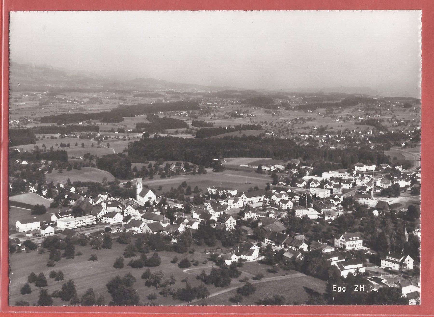 Cartoline postali: Egg ZH - Flugaufnahme ca. 1955 – Usato da Fislisbach venduto da Porano