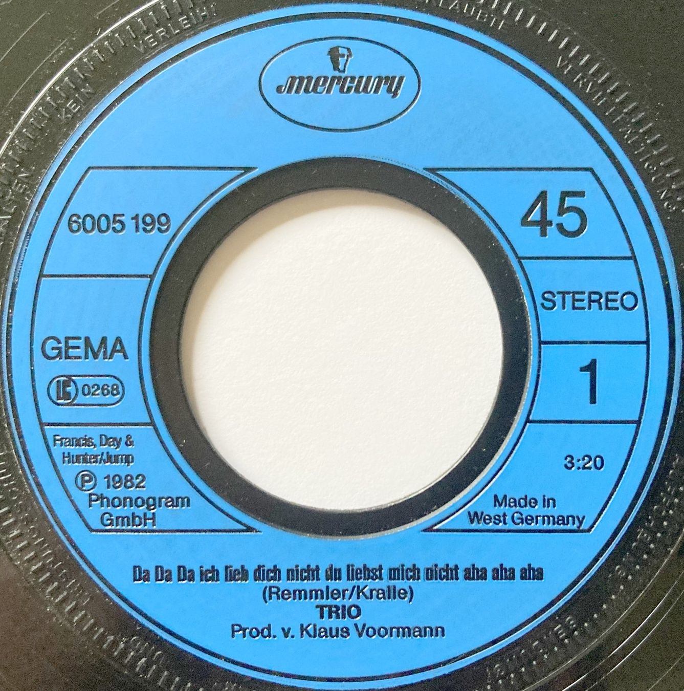 Schallplatten: TRIO - DA DA DA... (1 SINGLE) – Gebraucht aus Bottens von hotter-than-hell 2