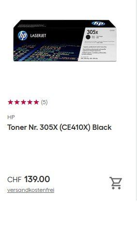 Hewlett Packard Cartucce per stampanti & toner: HP original 305X black high fill 305A – Nuovo e nell'imballaggio originale da Büren an der Aare venduto da simsand 2