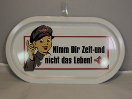 Gasolin Metall Tablett, Blechschild, Werbung
