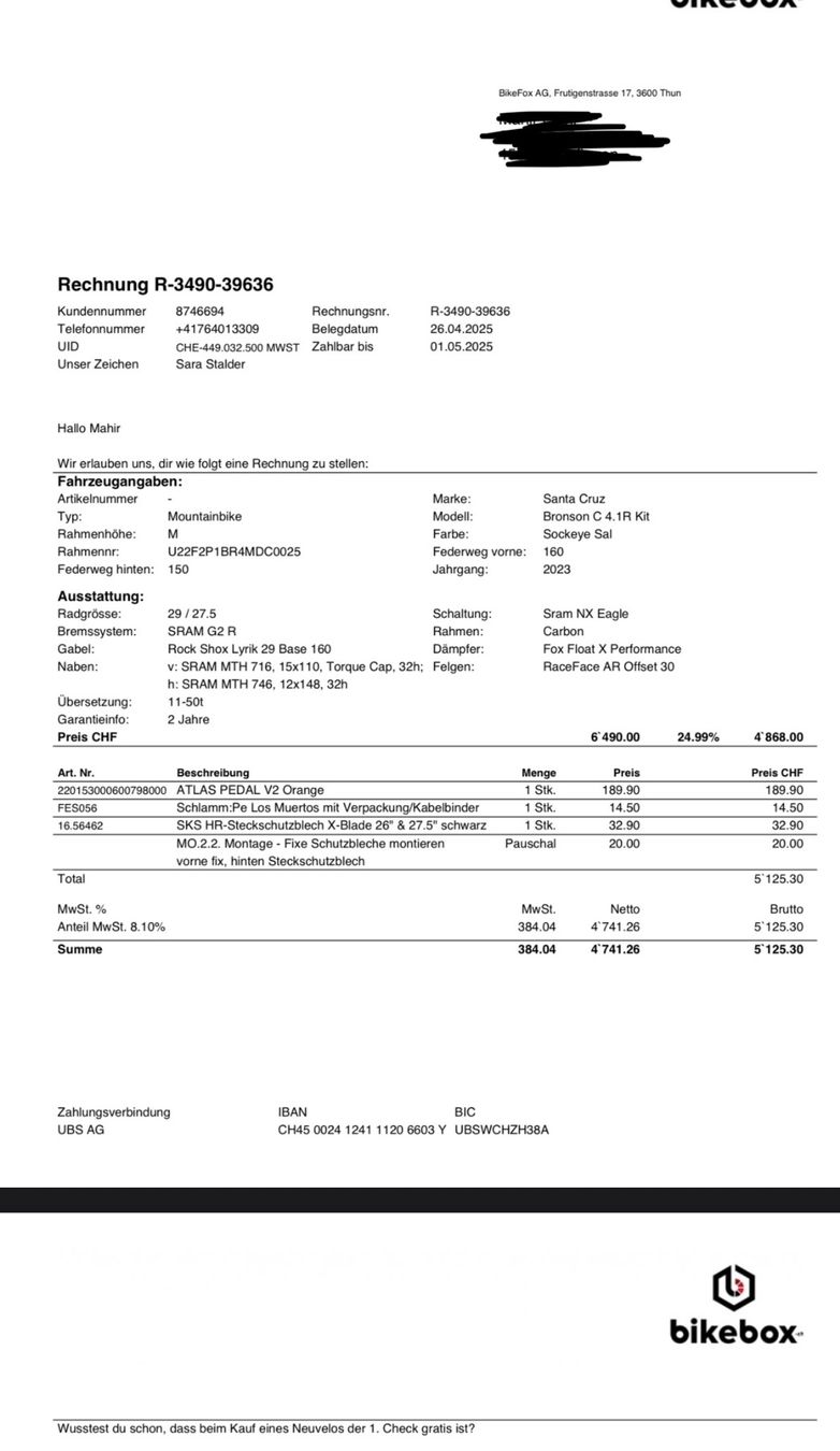 Santa Cruz Biciclette: Santa cruz Bronson – Nuovo (secondo la descrizione) da Gerlafingen venduto da bon_92dc 4