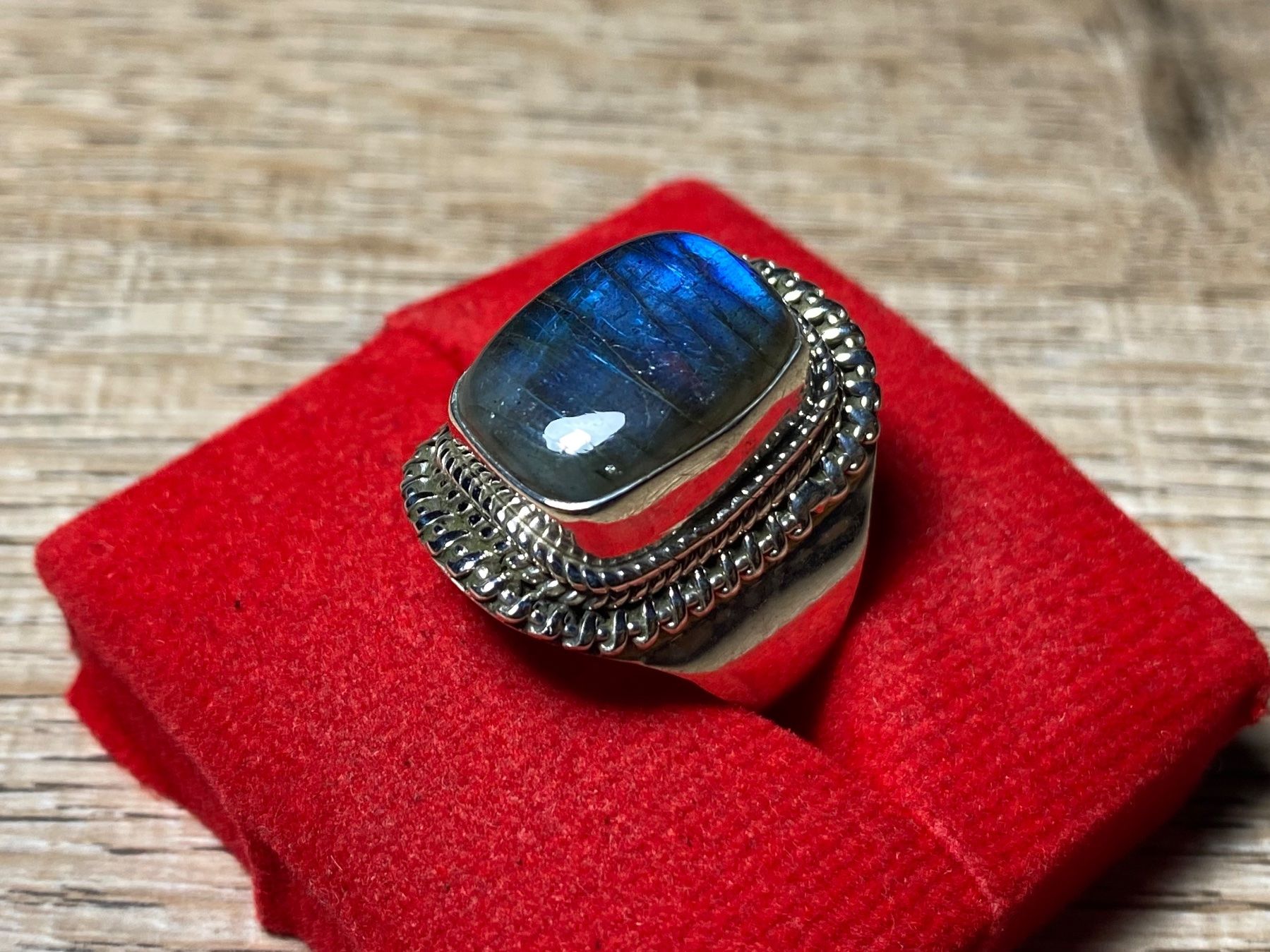 Anelli: Orientalischer Silber 925 Ring mit natürlichem Labradorit – Nuovo e nell'imballaggio originale da Laax venduto da Kiki_Kingdom3 3