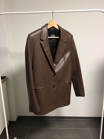 Braune Zara Jacke im Lederlook – neu gr.Xs
