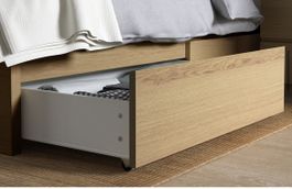 4 Schubladen für Malm Ikea Bett /Holzoptik