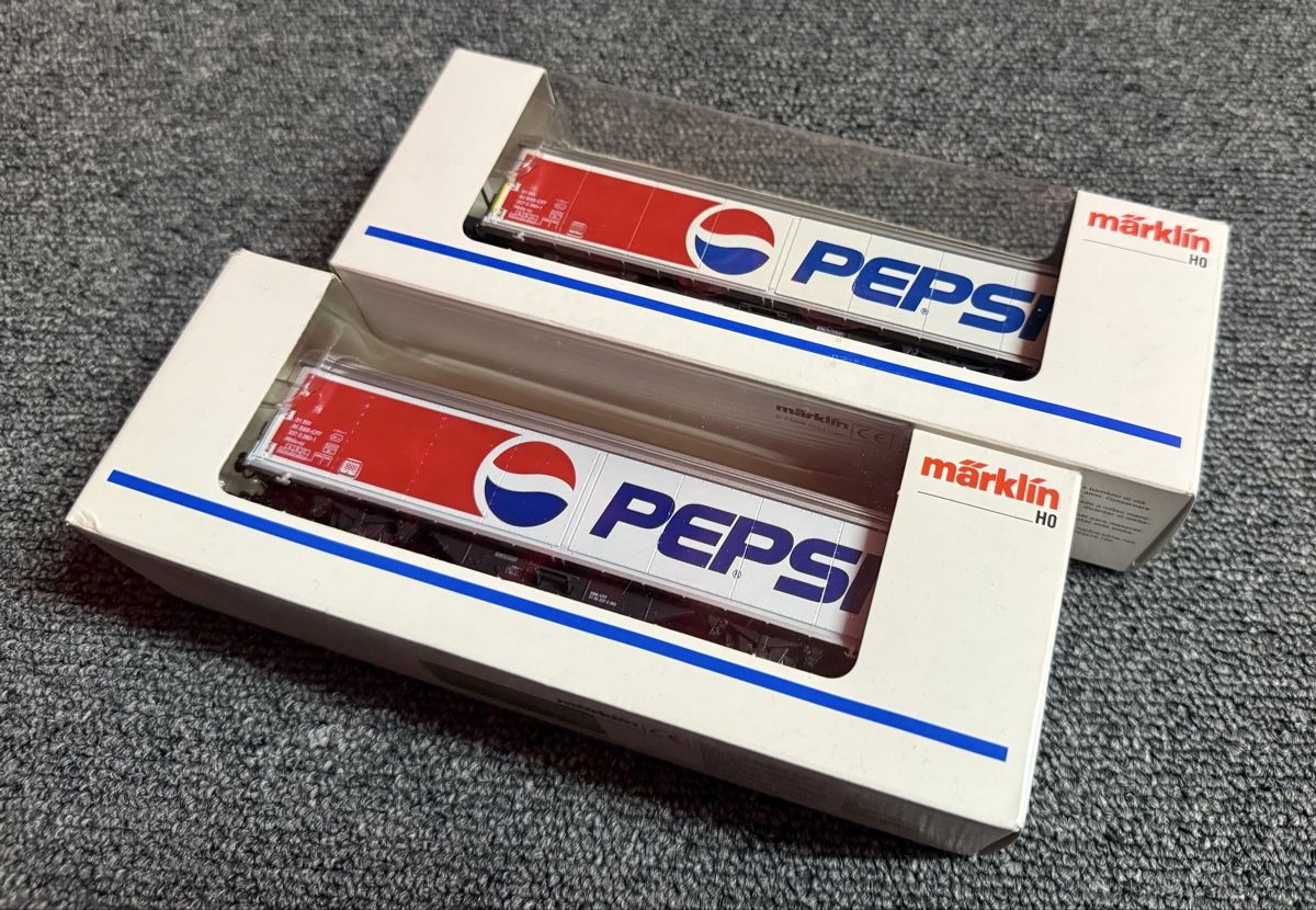 Märklin Modellini di ferrovie: Märklin Pepsi Güterwagen H0 – Usato da Bauma venduto da Shotgunmann