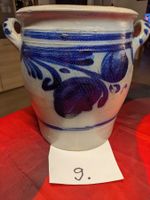 Alter Schmalzhafen aus Steinzeug blau/grau 8 Liter – Nr. 9