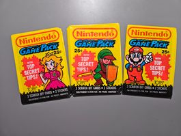Nintendo Game Pack Topps 1989, ungeöffnete Packs, Rarität!