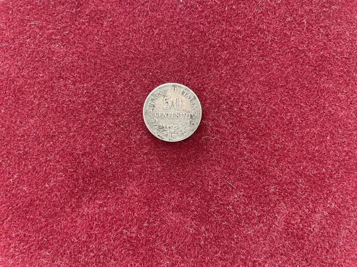 Tutti le monete: 50 Centesimi 1866 M Italien – Usato da Basel venduto da Design-und-Allerlei