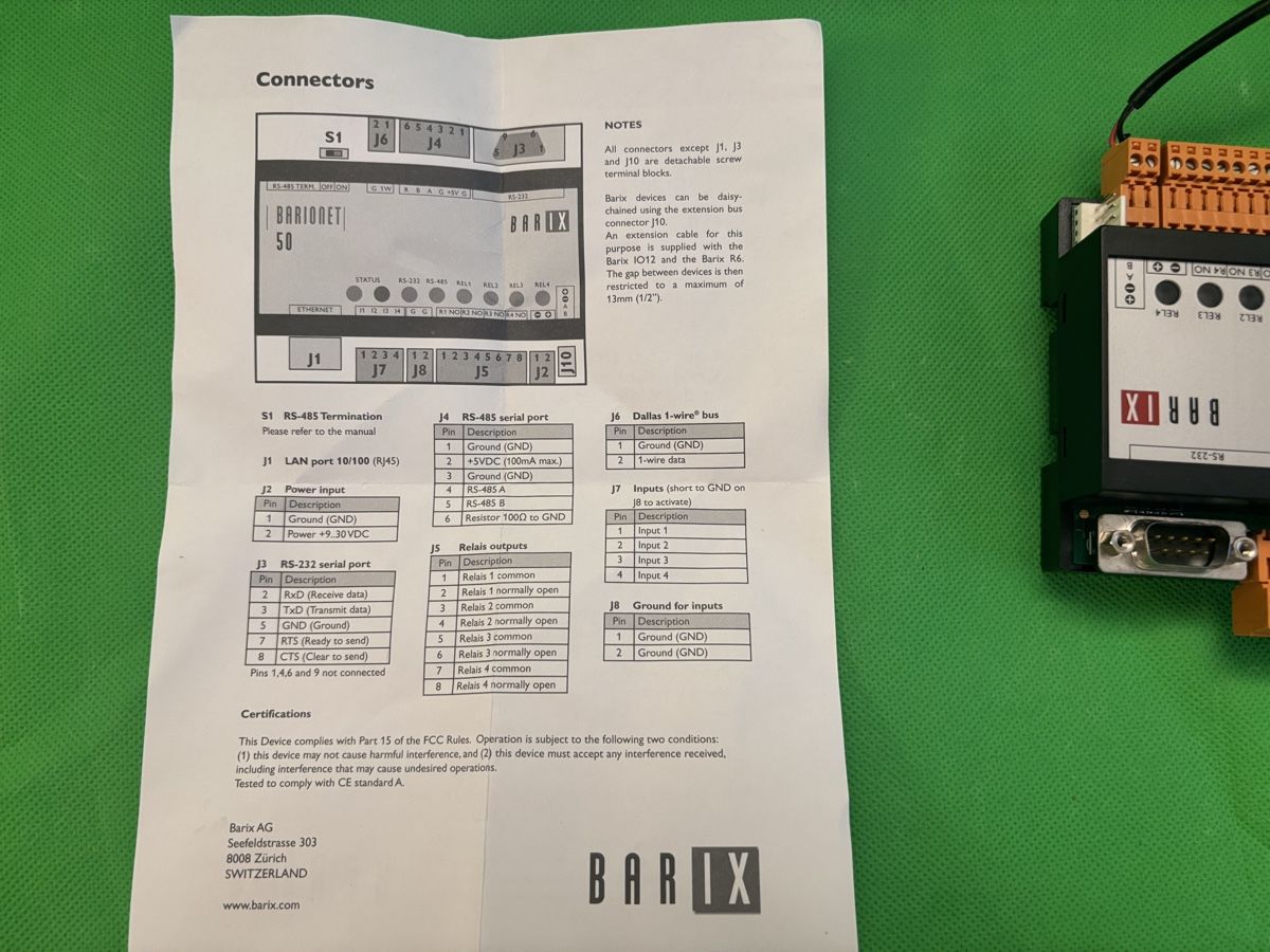 Steuerung: Barix Barionet 50 IP Automation Controller gebraucht – Gebraucht aus Kilchberg ZH von bionicdog 5