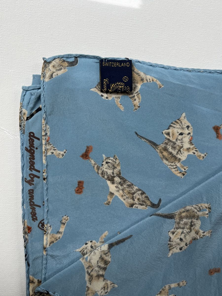 Foulards, Tücher & Schals: Rechteckiger Kätzchen Seide Schal – Gebraucht aus Zürich von Nowstalgia 3