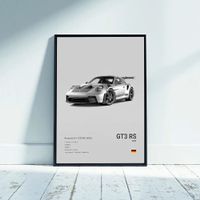 Porsche GT3 RS Leinwandbild 50x70cm NEU 