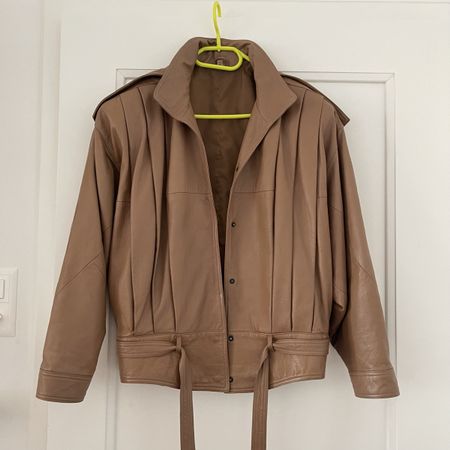 Vintage-Braune echt Lederjacke