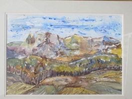 ROGER KATHY   ORIGINAL AQUARELL SIGNIERT GERAHMT