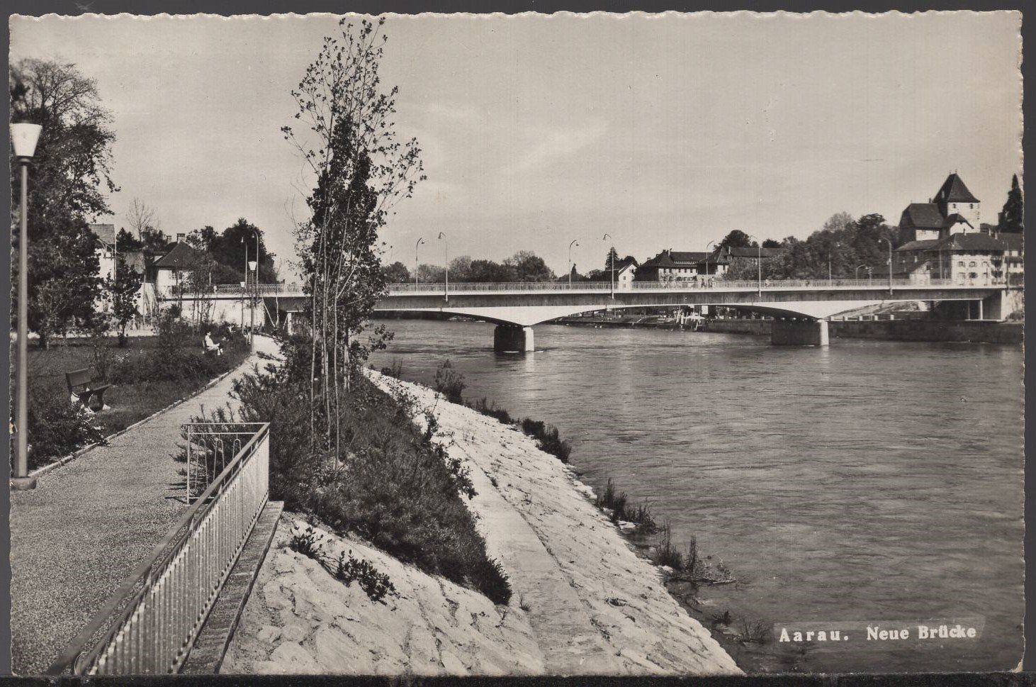 Cartoline postali: Aarau   Neue Brücke   1954 – Usato da Aarau venduto da kufi44