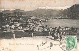 Lugano TI Panorama dalla strada al Monte San Salvatore