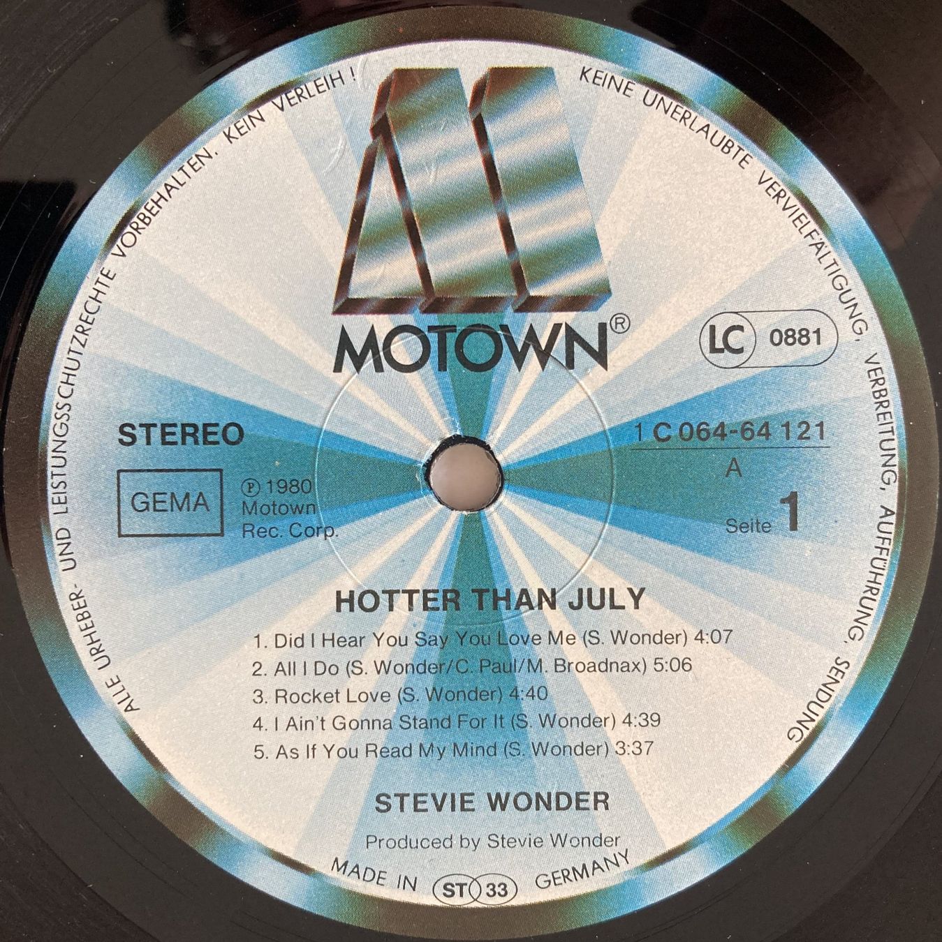 Dischi in vinile: STEVIE WONDER - HOTTER THAN JULY – Usato da Bottens venduto da hotter-than-hell 3