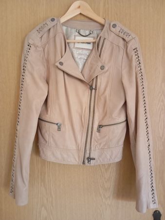 Rich&Royal Lederjacke, Gr. 40, Beige