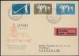 1951 - Lunaba - Blockausschnitte - ET - Combo-FDC