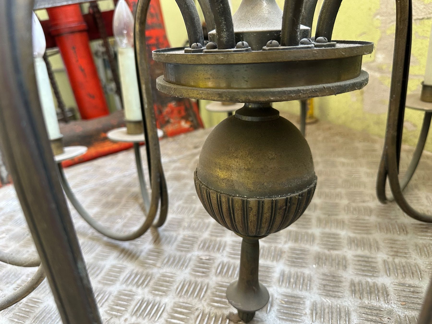 Lampadari & plafoniere: coole, alte, messing Kronleuchte – Usato da Necker venduto da liq24 3