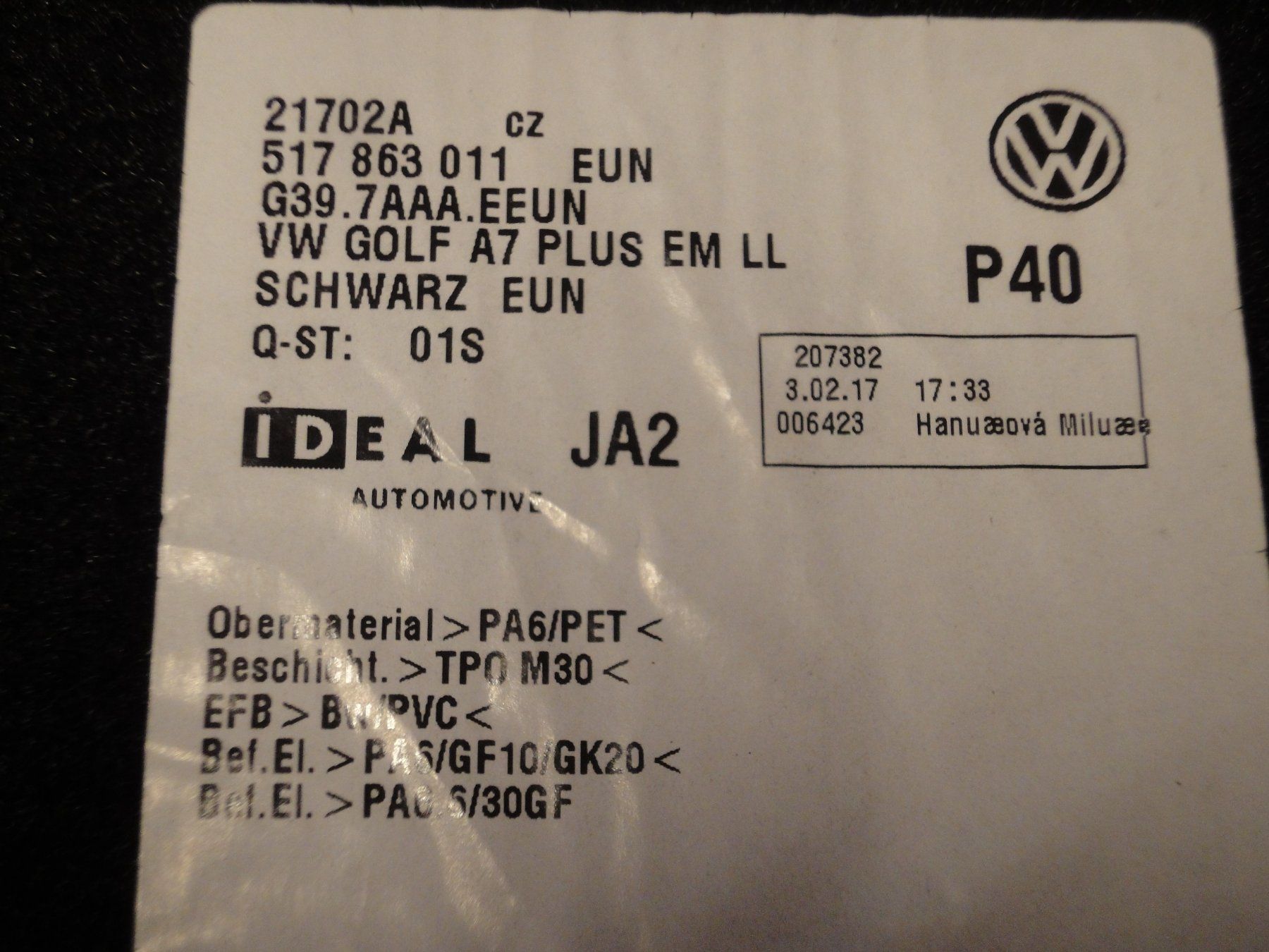 VW Tappeti & Tappetini: Original VW Fussmatten Set  Teppich – Usato da Schmitten FR venduto da Granddixence 1