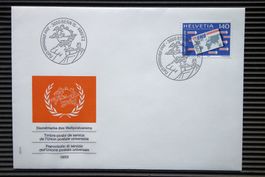 1989 FDC UPU Ergänzungswert