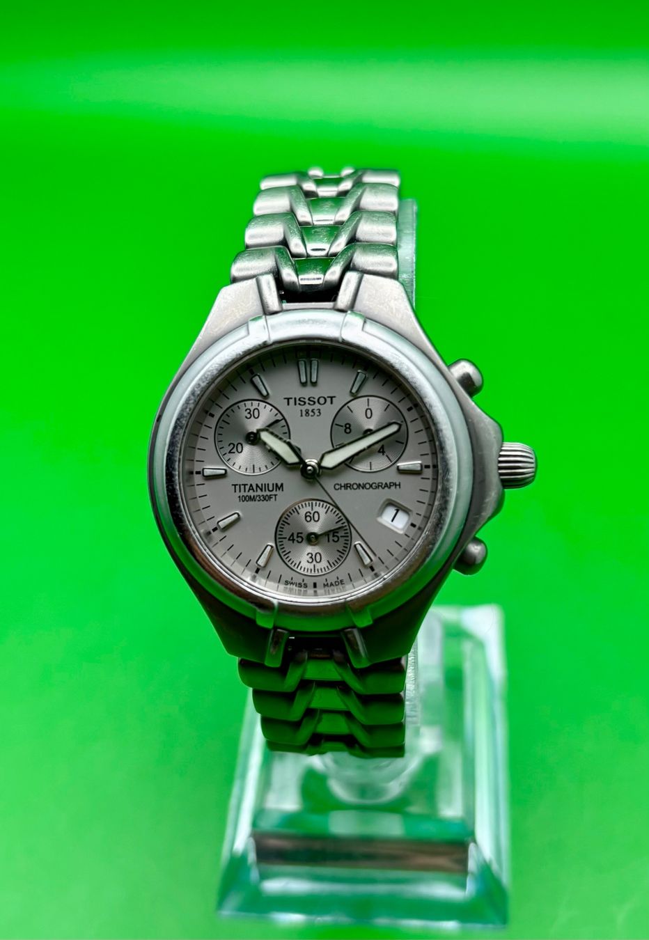 Tissot Orologi: TISSOT 1853 CHRONOGRAPHEN TITANIUM 100M/330FT – Usato da Rorschach venduto da ZeitWerk.10 3