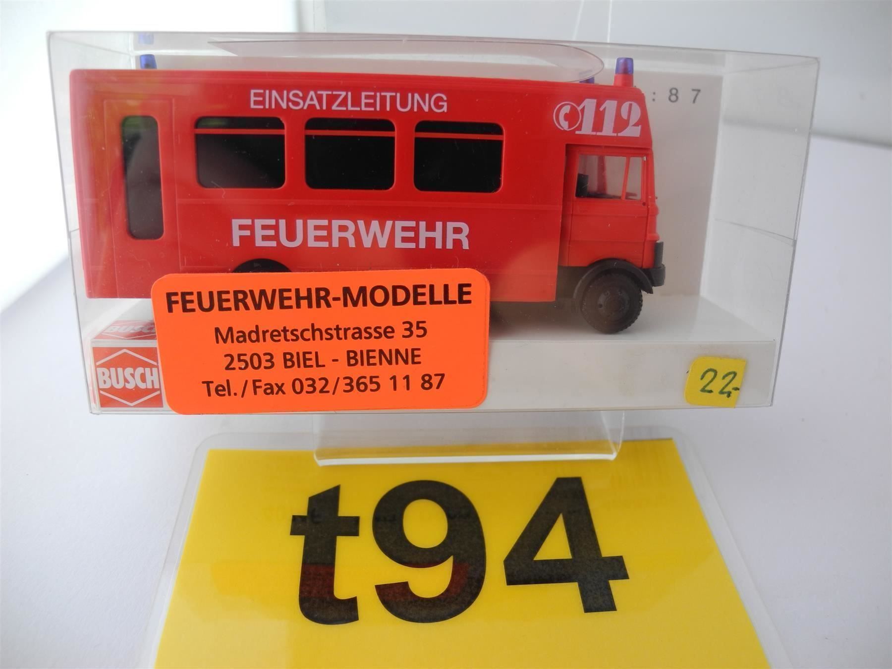 Busch Modellini d'auto: Busch 40746 "FW Einsatzleitung", Nr. t94 – Nuovo e nell'imballaggio originale da Kottwil venduto da Crazyrolf