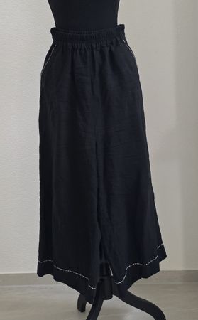 Hosen schwarz Leinen weit geschnitten Grösse M 