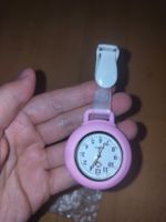 Neuwertige Schwesternuhr (QUARTZ), pink/rosa